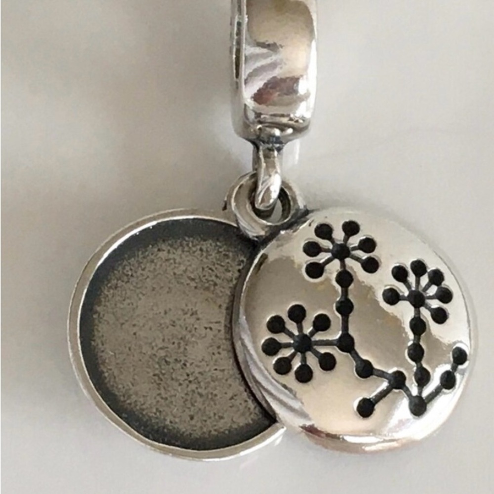 Pandora Retired Breast Cancer Awareness Elegant Sterling Silver Charm